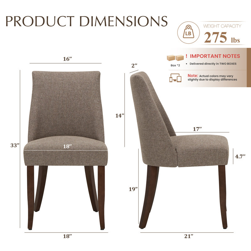 Chaise d'appoint Parsons, Brun