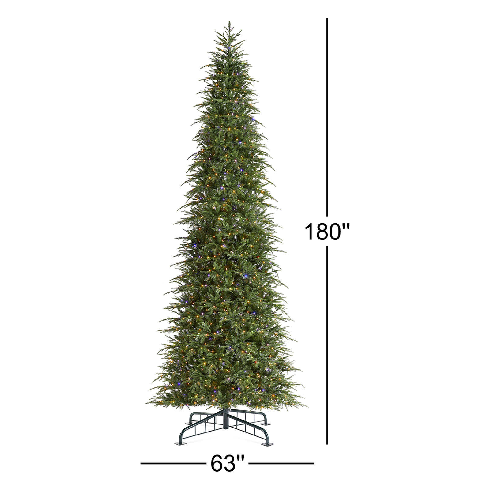 Leilonie Slim 15' Pre-Lit Fir Christmas Tree
