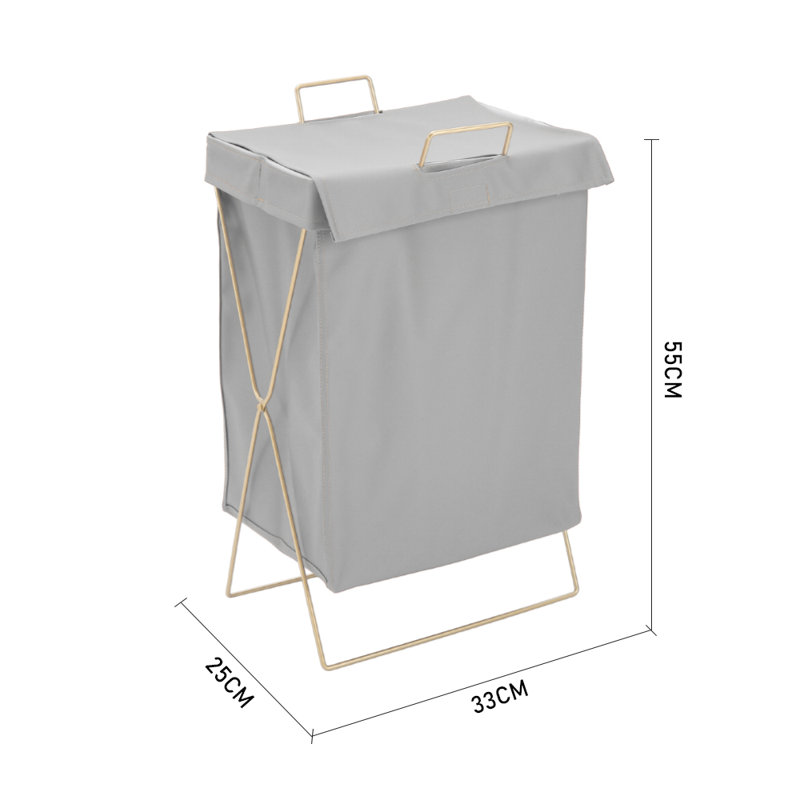 Beva Metal Laundry Room Organizer, Grey/Gold