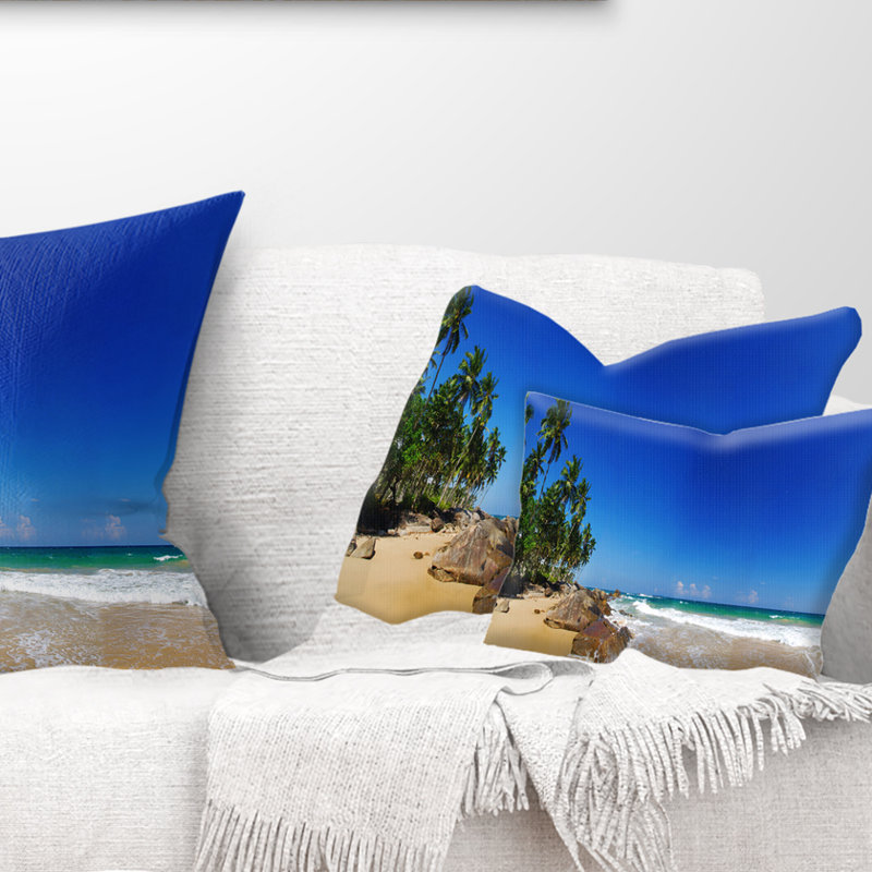 Coussin lombaire paysage tropical