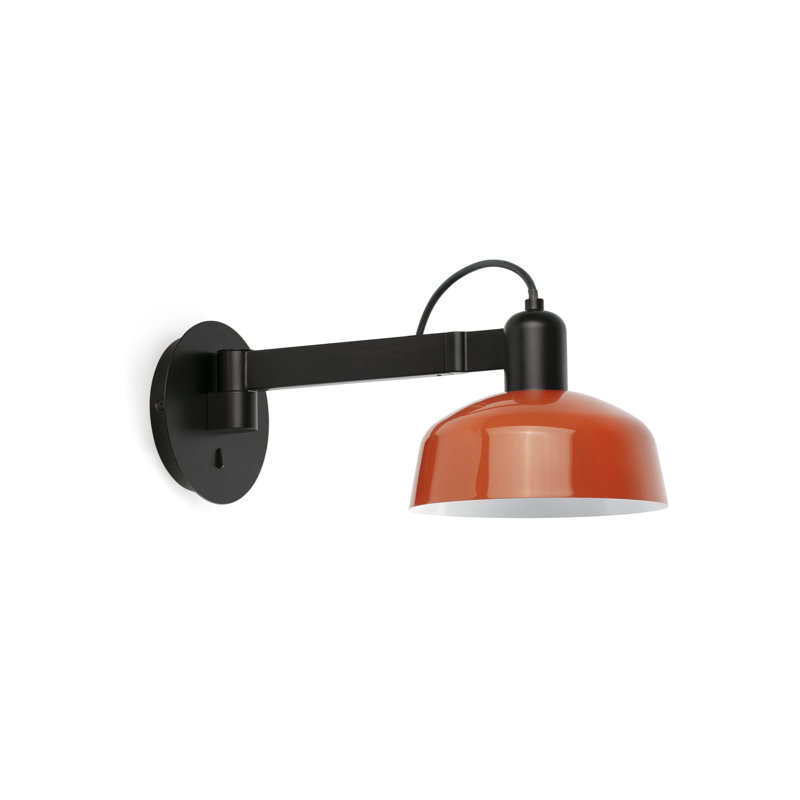 Tatawin 1 - Light Armed Sconce, Gloss Reddish Orange