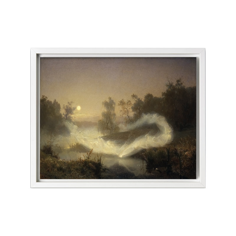 Fées dansantes, Canevas, Encadrement blanc, H 08 po x l 10 po