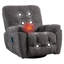 Fauteuil inclinable manuel pivotant surdimensionné de 39,8 po avec massage et chauffant-1739105413