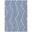 Tapis extérieur lavable antidérapant à motif géométrique bleu marine et blanc 10 pi x 14 pi