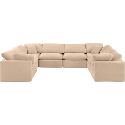Itala Velvet U-Shaped Sectional Reversible