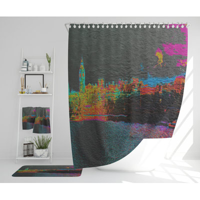 Nelio Polyester Shower Curtain Set