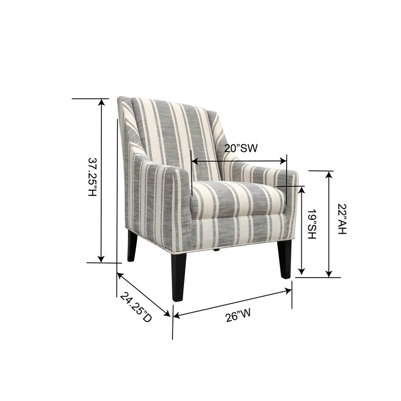 Chaise avec accoudoirs l 26 po Darlena