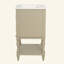 Meuble-lavabo de salle de bain avec lavabo en céramique, armoire de rangement pour salle de bain avec tablette ouverte, armoire de salle de bain rétro avec 2 tiroirs