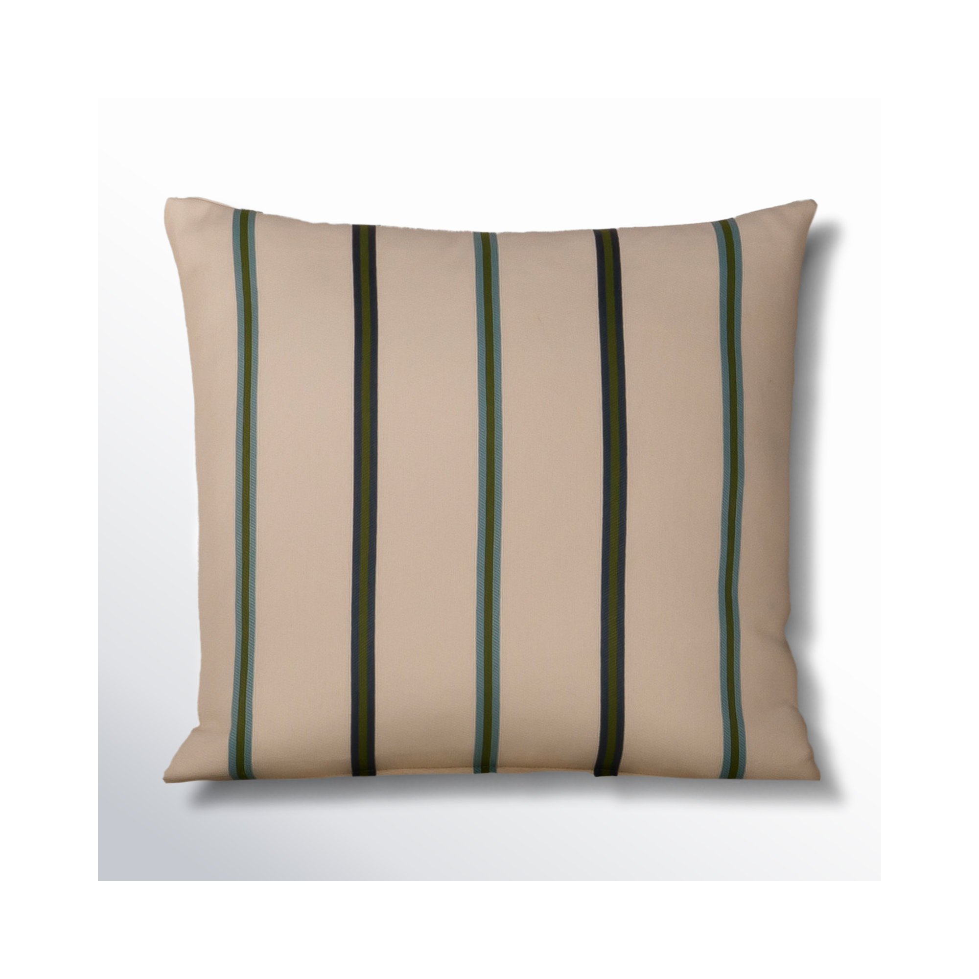 Maurine Striped Throw Pillow, Square 22", Blue
