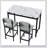 Kitchen Table Set, Dining Table and Chairs for 2, 3 Piece Dining Room Table Set with 2 Upholstered