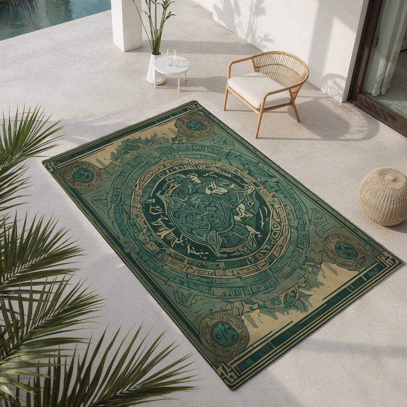 Tapis intérieur et extérieur Triforce Trail, Rectangle 1 pi 6 po x 2 pi 6 po