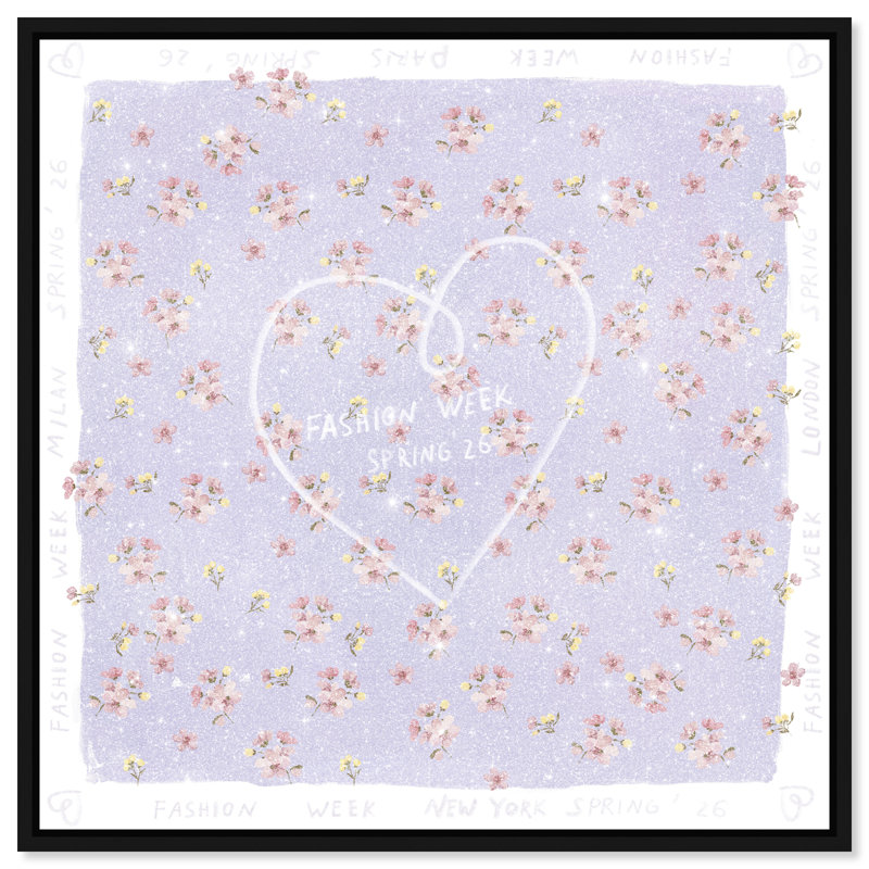 Lilac Spring Fashion Print by Oliver Gal, 21"H x 21"W, Black Floater Frame