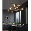 Lustre moderne 10 lumières à tringle noir