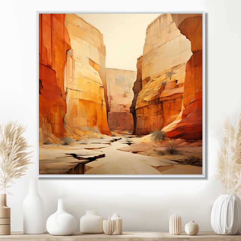 «Bold Landscape Canyon Desert V - Canyon», art mural encadré, H 36 po x l 36 po x P 1,5 po, Toile tendue