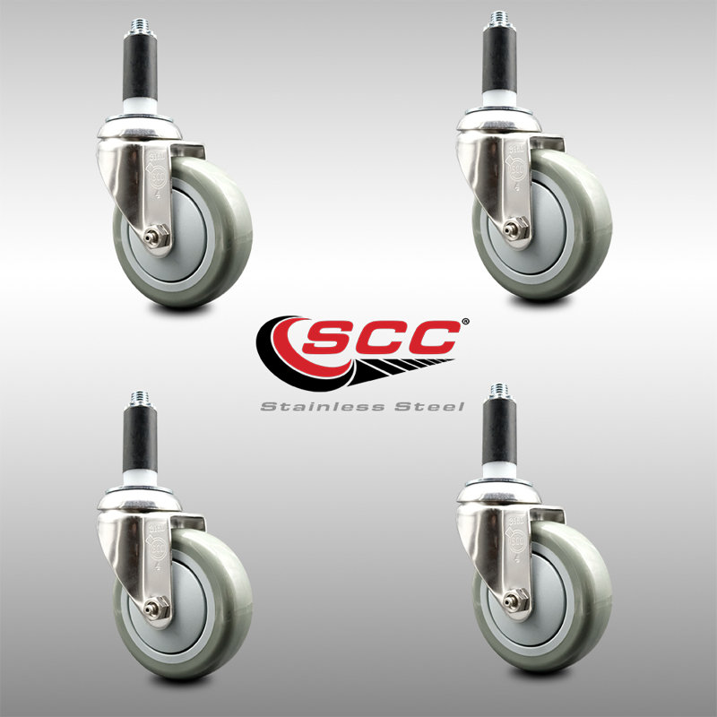Polyurethane Casters, Gray