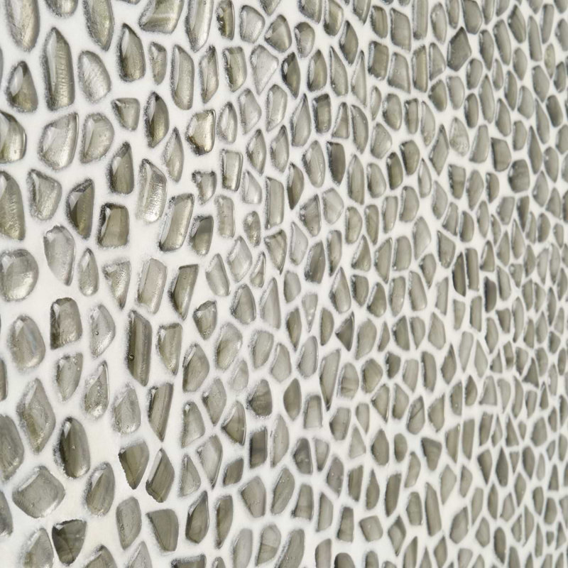 Komorebi 12x12 Pebble Polished Glass Mosaic Tile, Rainforest Dew