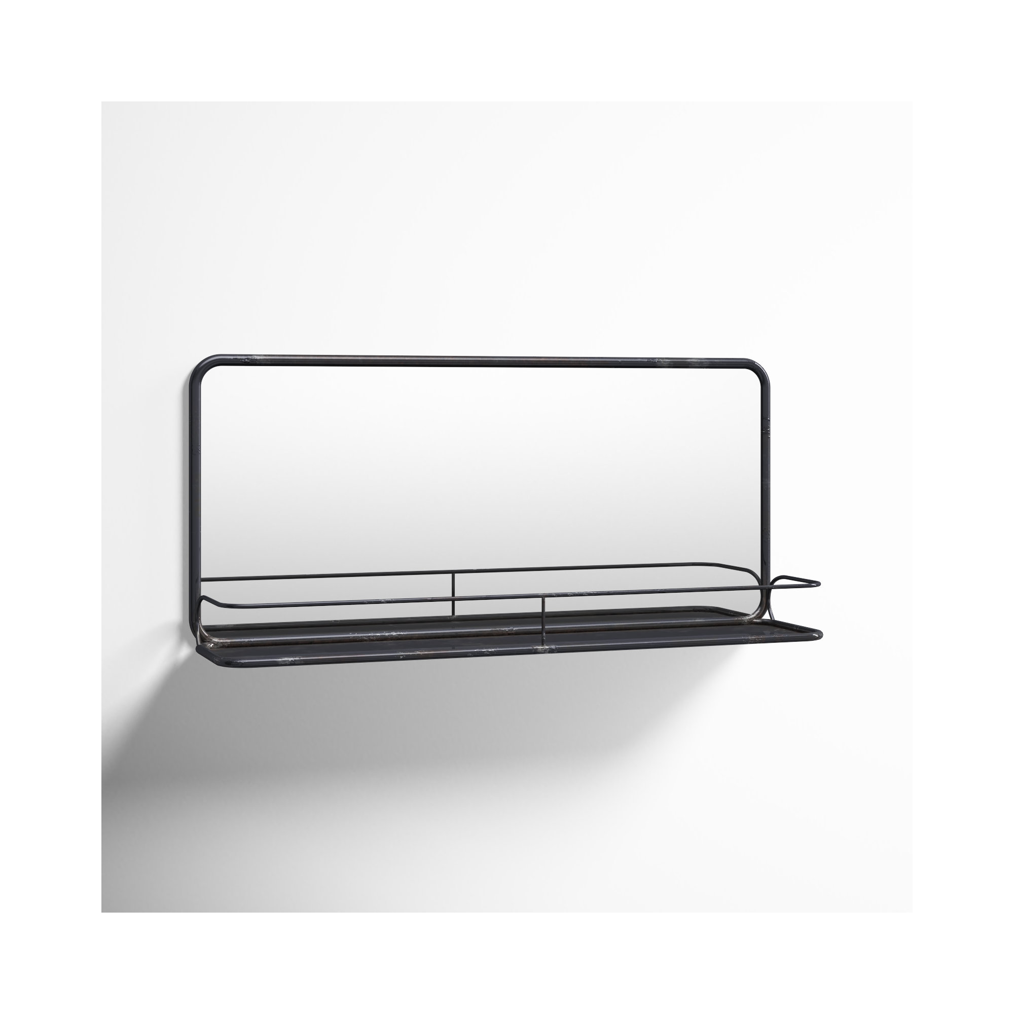 Redrow Iron Wall Mirror, Black