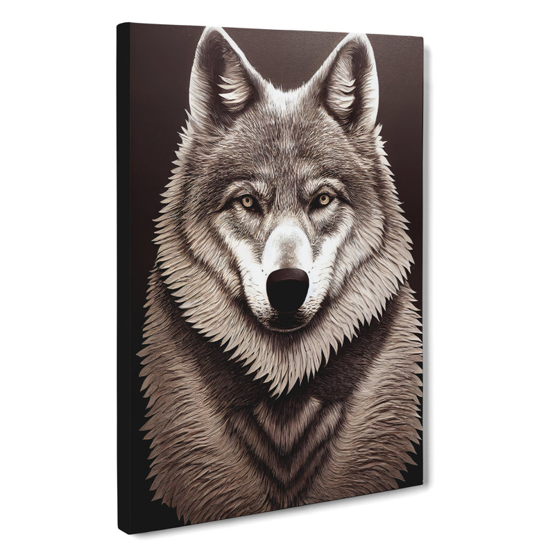 Amazing Wolf - Wrapped Canvas, 76cm H x 50cm W x 3cm D