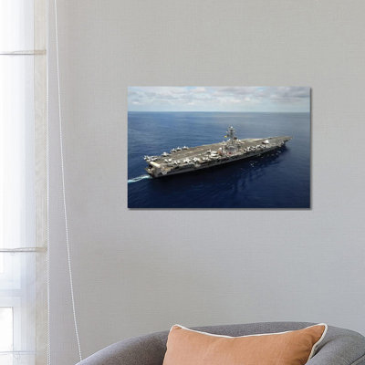 Nimitz-Class Aircraft Carrier USS Dwight D. Eisenhower - Wrapped Canvas Print
