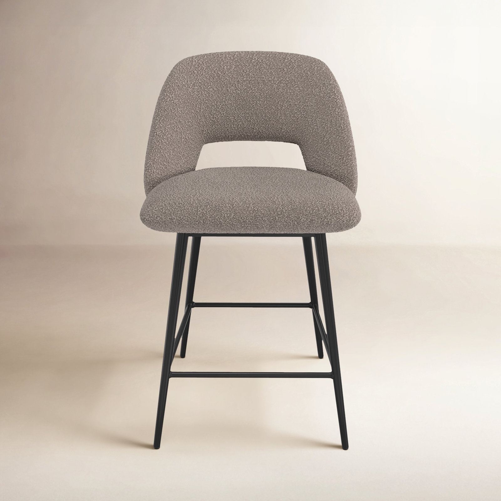 Valdez 29" Bar Stool, Gray Boucle, Counter Height (23” Seat Height)