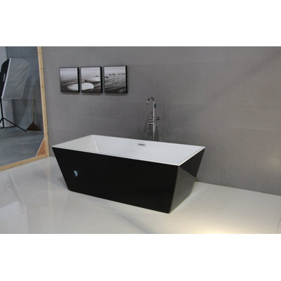 59'' x 29.5'' Freestanding Soaking Acrylic Bathtub