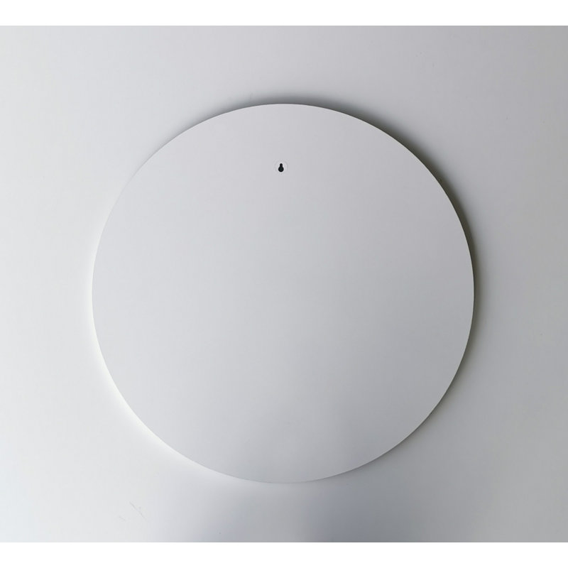 Miroir mural moderne 23,6 po x 23,6 po x 0,9 po | 100% panneau de fibres à densité moyenne, finition blanche élégante | Conception assemblée, parfaite pour la décoration intérieure et les vestibules, couleur unie élégante pour un look contemporain