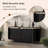 62.99"Modern minimalist and luxurious black storage cabinet and sideboard-403033502-403033491