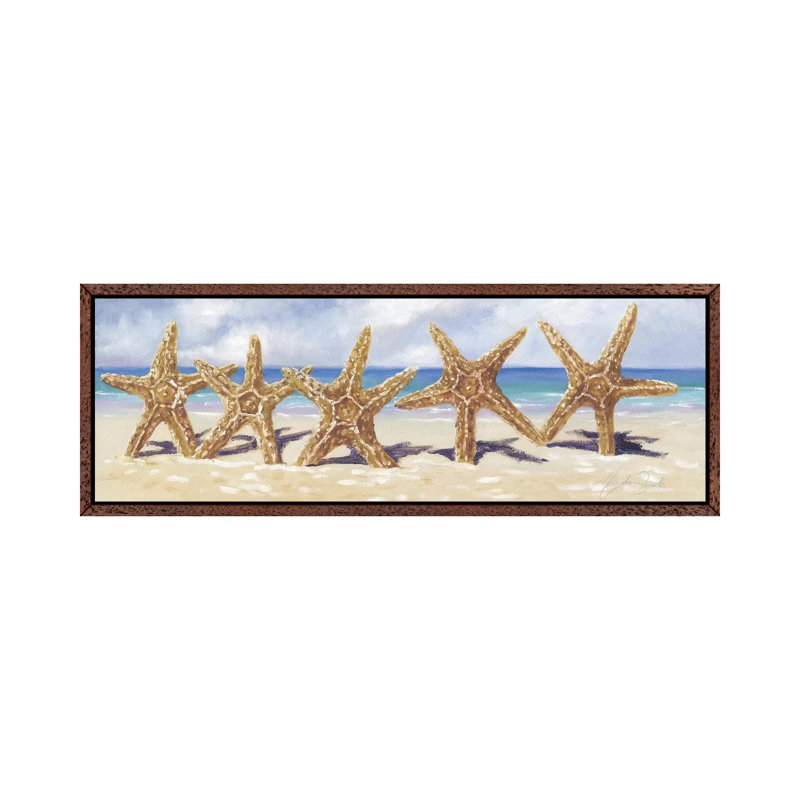 Starfish I by Malenda Trick - Panoramic Gallery-Wrapped Canvas Giclée on Canvas, 30.48 cm H x 91.44 cm W, Classic Wood Framed
