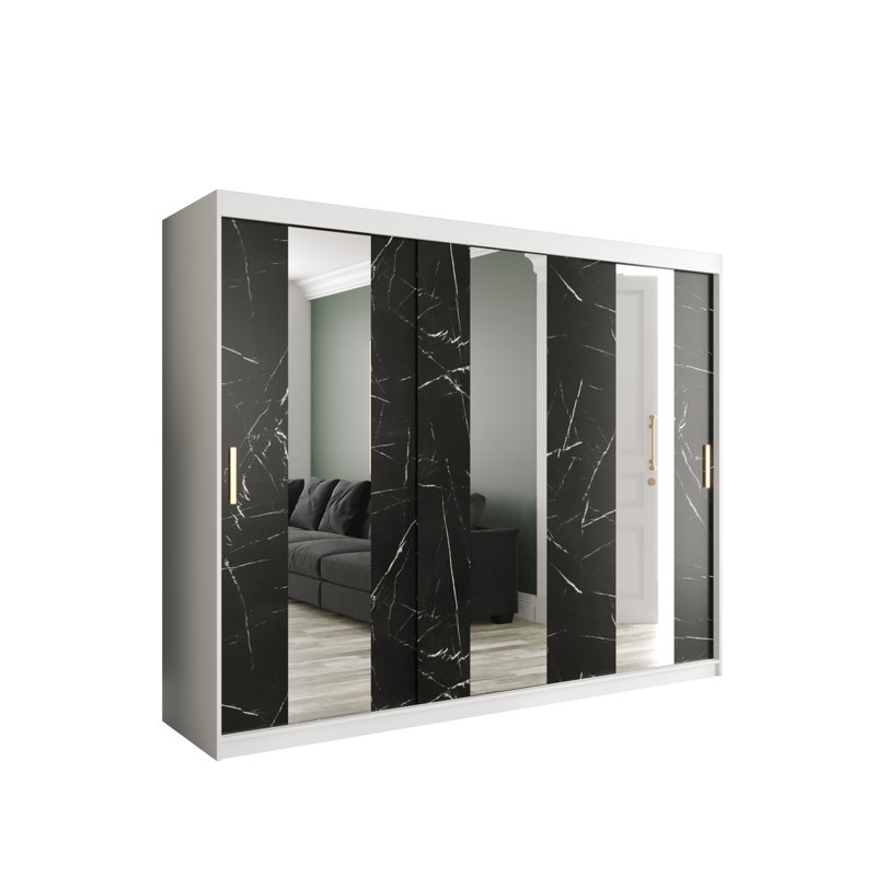 Pavlof Plastic Wardrobe, White/Black