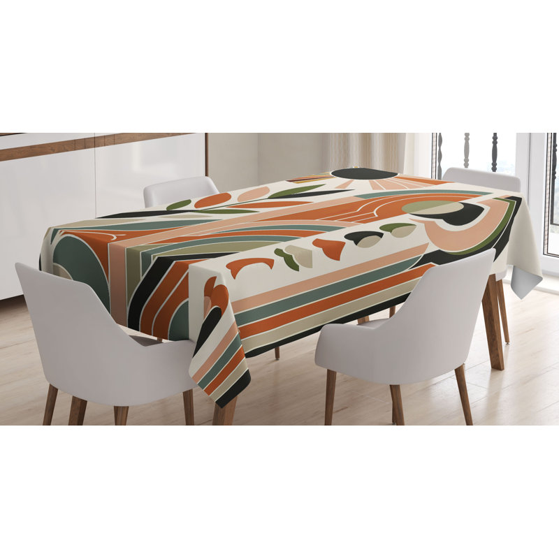 Robenson Rectangle Floral Microfiber Tablecloth, 90" Rectangle