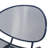 Chair In Navy, Iron Craftsmanship, 33.67 In. High, 24.8 Wide, 25.99 Deep Navy Iron, Relaxing Design, 34 Height, 24.8 Width, 25.5 Depth