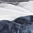 Cozy Comforter With Navy Blue Grey Microfiber Stripe Sheets - Softness Bedroom Pattern Soft And Warm