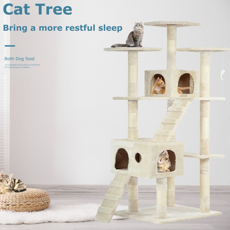 Fryar 72'' H Cat Tree, Beige