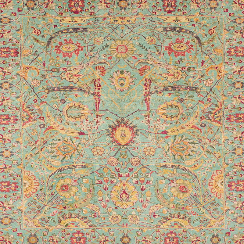 Tapis abstrait à motif abstrait moderne 4010, Carré 4 pi