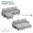 Ashleh 79" L-Shaped Sectional  with Ottoman-780319652