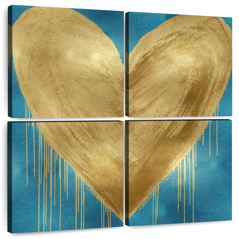 Hardie Big Hearted Gold sur turquoise