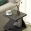 Table d'appoint moderne noire avec nombreuses tablettes, 11,6 po x 21,4 po x 11,6 po | 100% panneau de particules enduit de mélamine, épaisseur: 0,7 pouce | Conception murale et élégante pour le salon et la chambre à coucher-387894282