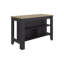 Îlot de cuisine large avec plateau de table spacieux, 3 tablettes de rangement ouvertes, quatre pieds robustes et poste de travail de préparation des repas confortable-132973037-132973039
