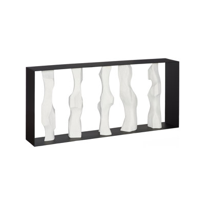 Cast Women Metal Framed Console, Roman Stone