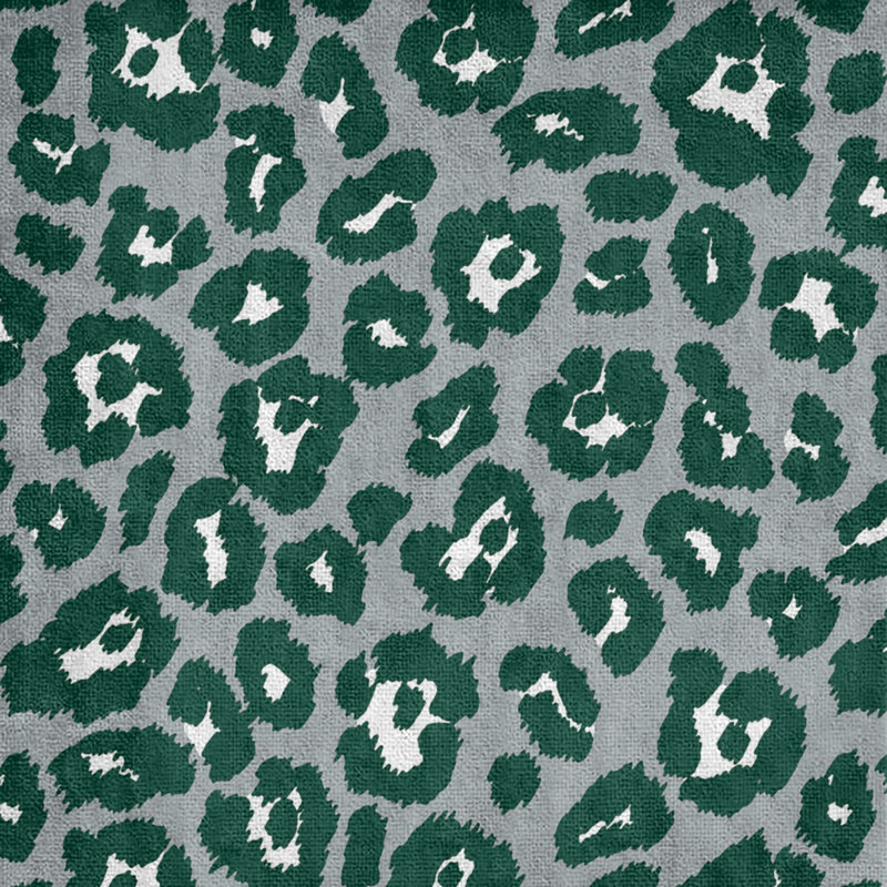 Lucida Bath Towel, Polyester/Cotton Blend, Gray/White/Hunter Green