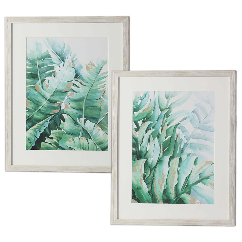 Ensemble de 2 peintures sur toile encadrées
