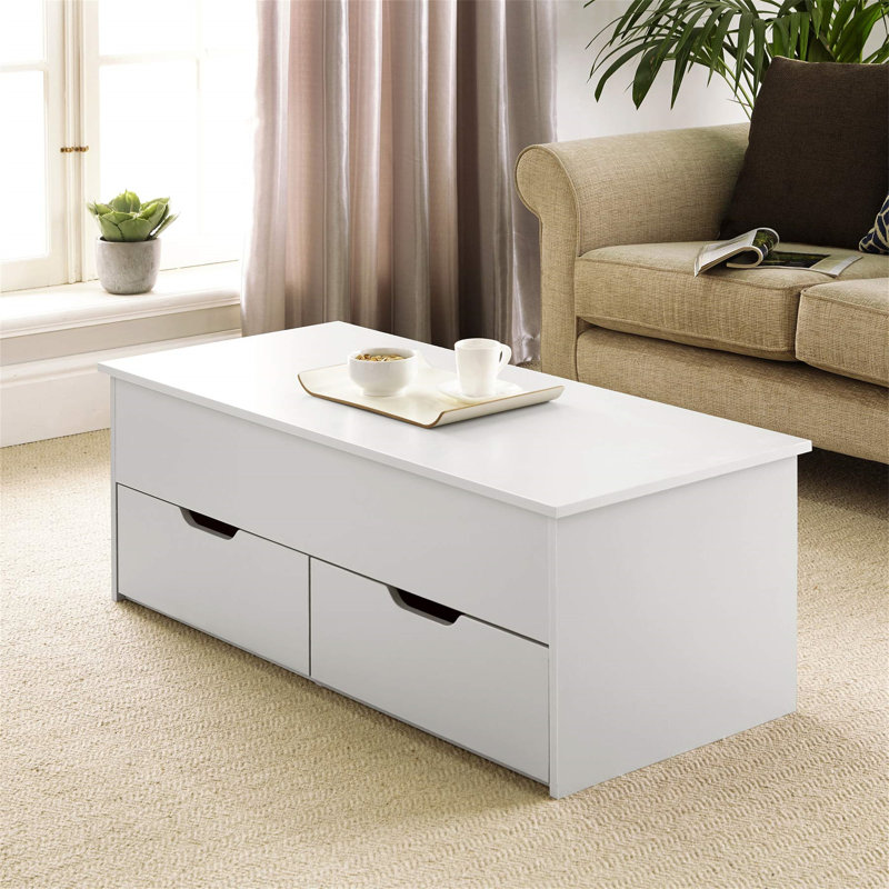 Casaleggio Lift Top Coffee Table with Storage, White