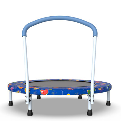 36" Mini Trampoline with Handle for Kids Ages 1-6 - Indoor/Outdoor Fun