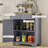 Sideboard Buffet With 2 Drawers For Coffee Bar Storage-1975096477