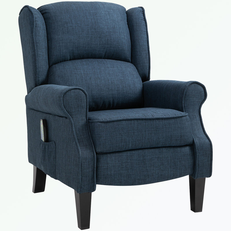 Fauteuil de massage rembourré Tisya, Bleu