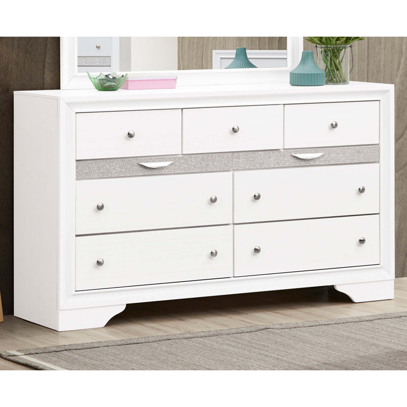 Commode 9 tiroirs, Blanc