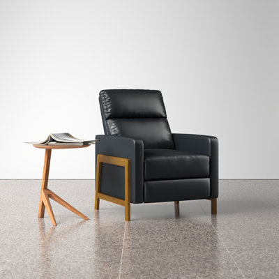Fauteuil inclinable rembourré Antwine, noir