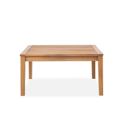 Weslyn Square Solid Wood Patio Coffee Table