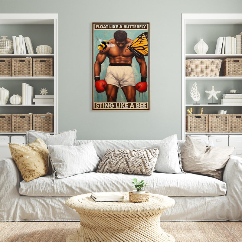 Impression sur toile Kristofa Boxing Float Like A Butterfly, H 36 po x l 24 po x P 1,25 po
