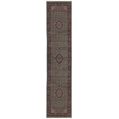 Hand-Knotted High-Quality Black Runner